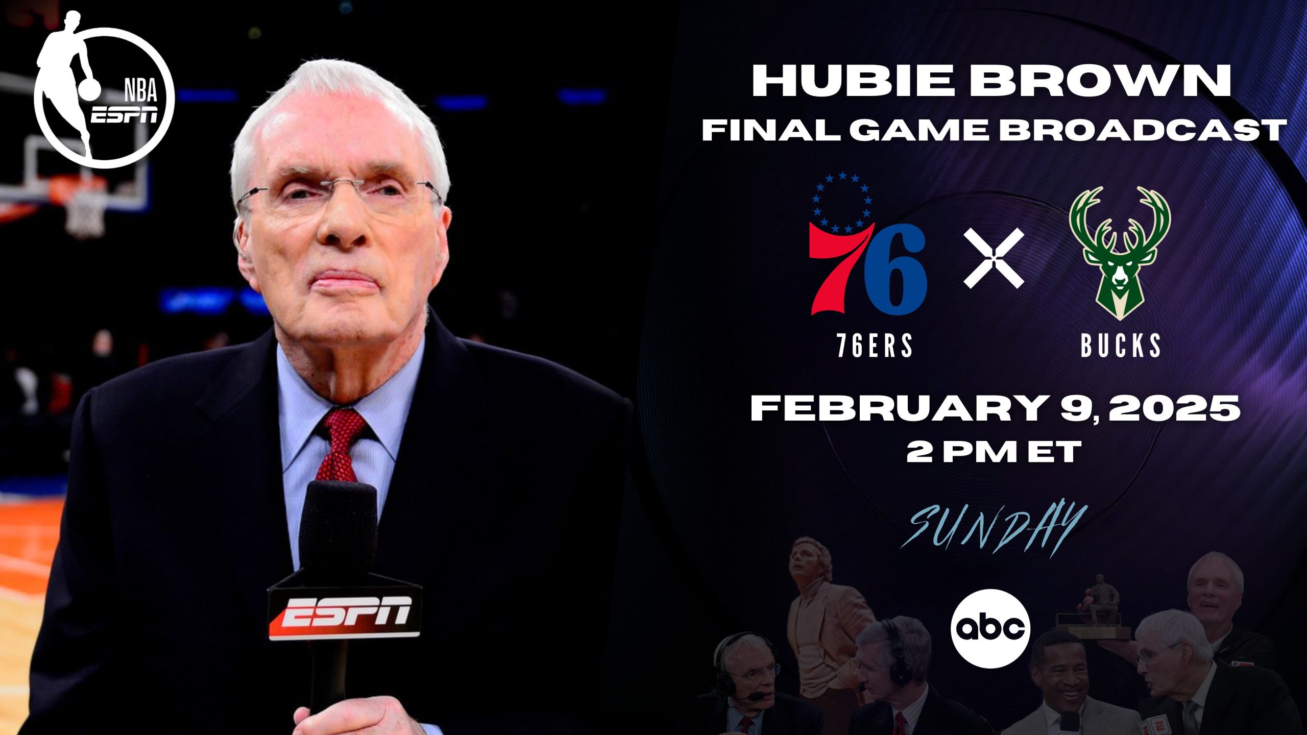 Graphic about Hubie Brown's last telecast
